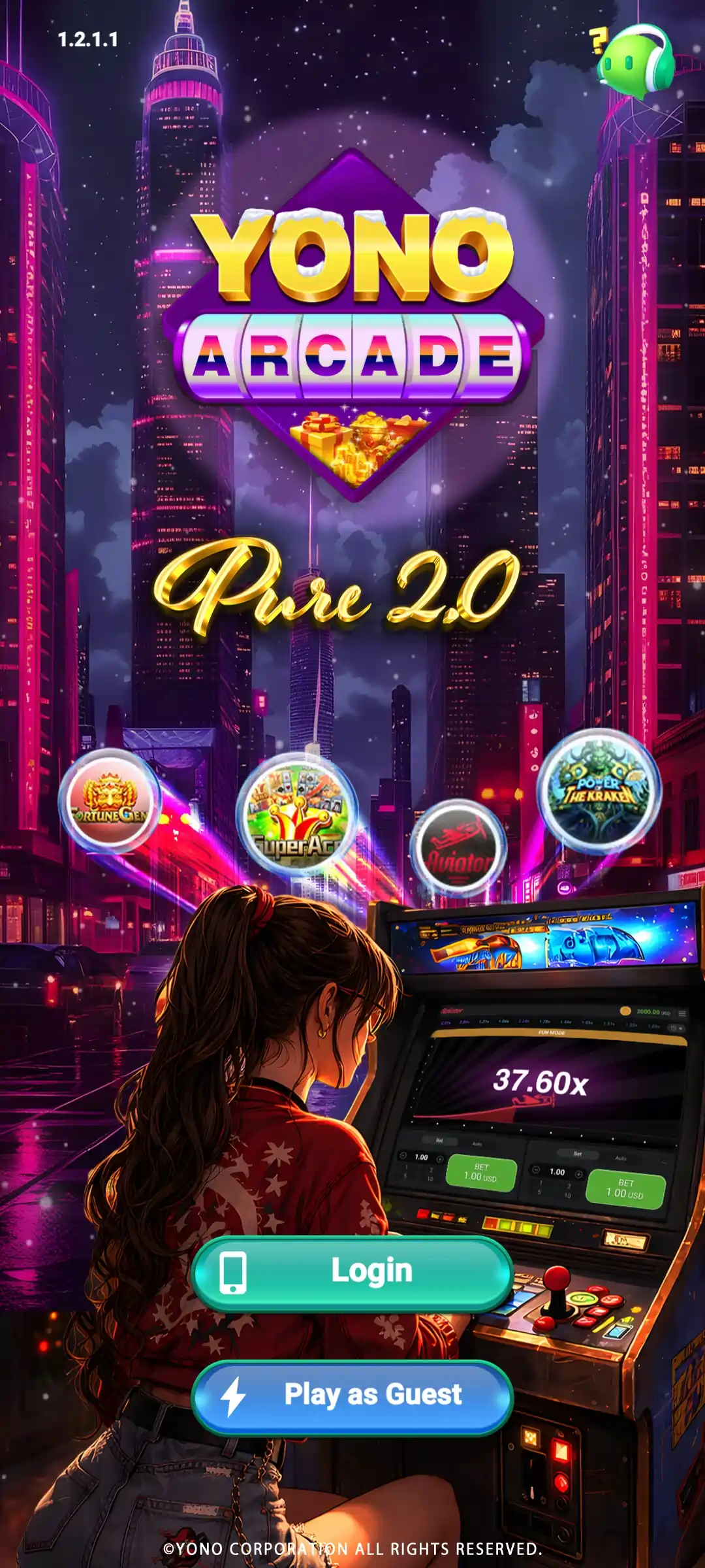 Yono Games app listing preview on mobile