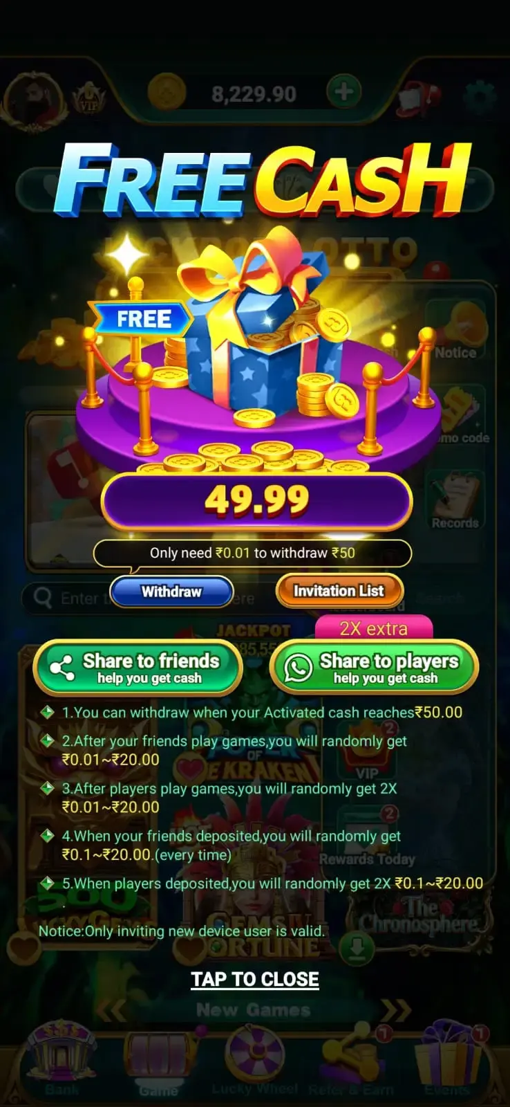Yono Arcade free cash screenshot