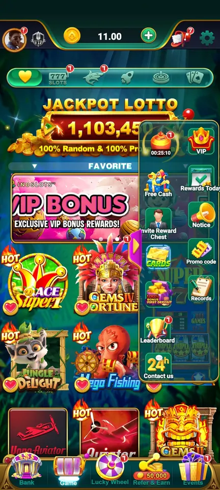 Yono Games home-screen